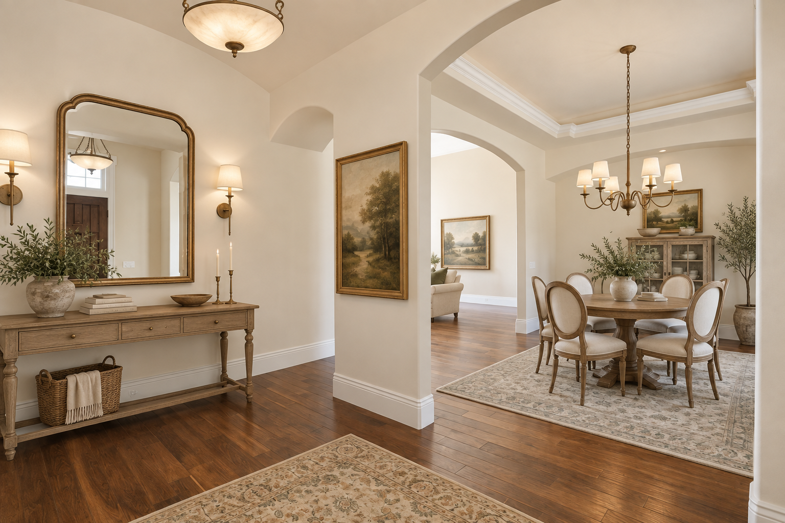 Foyer looking toward dining room