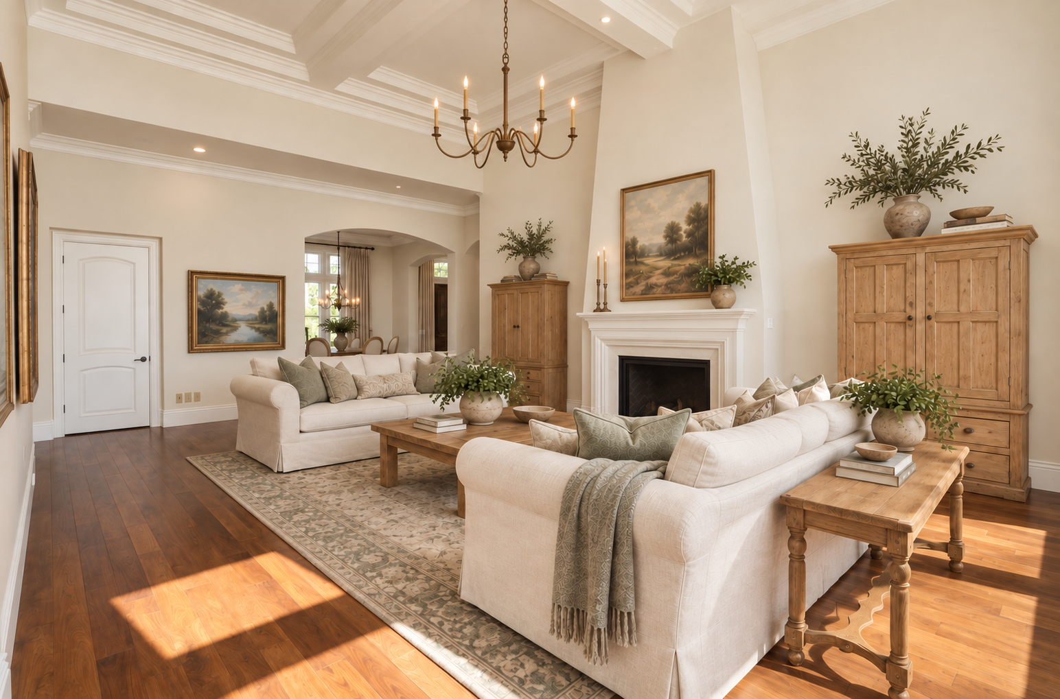 Great room fireplace