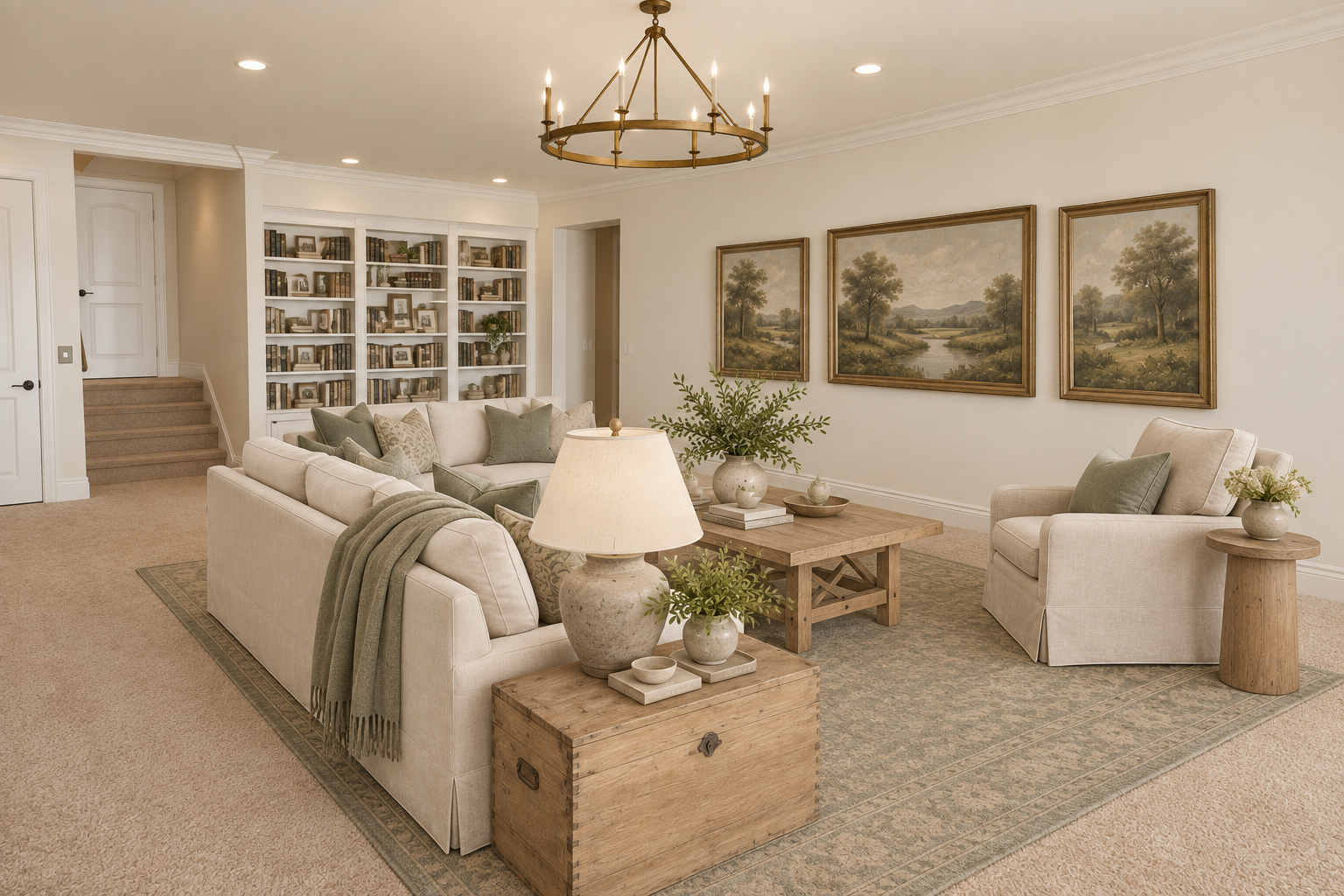 Family lounge and library